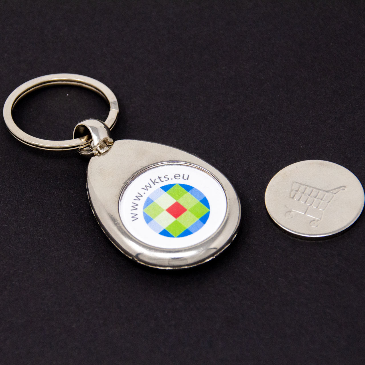 Schlüsselanhänger mit Münze für Einkaufswagen - Werbeagentur Baganz